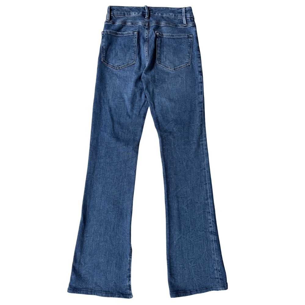 FRAME Le Mini Boot Jeans Womens 26 Medium Wash Excellent Slit Hem LMBIS793 - Picture 2 of 14